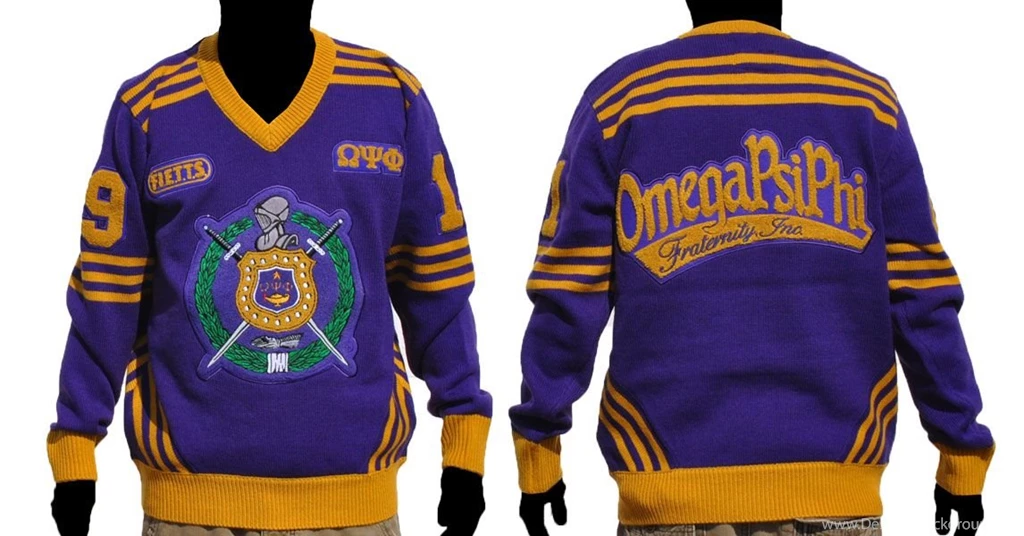 Omega Psi Phi V neck Sweater [GSWDOPP PUR]   $169.00 : Detroit ...