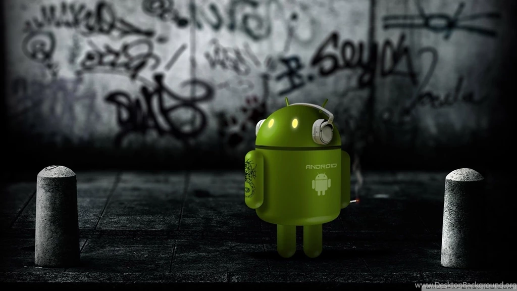 Android Robot Listening To Music Wallpapers