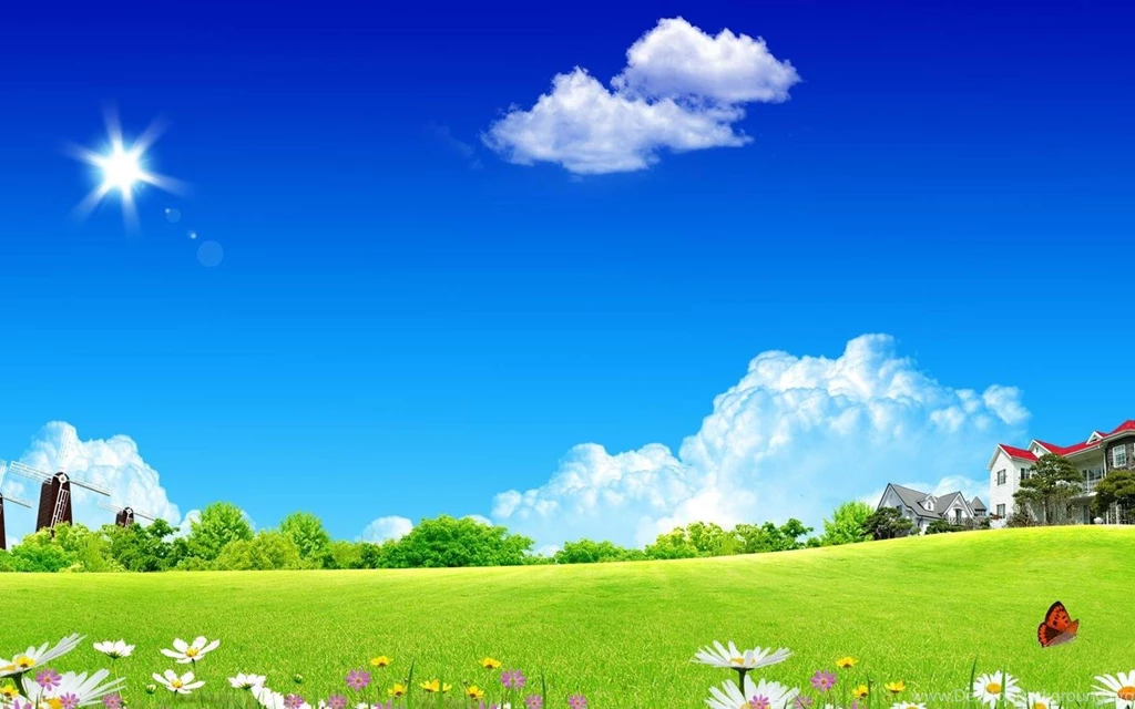 Gardens Wallpaper: 1440x900 Dream Garden Of Summer Scenery Desktop ...