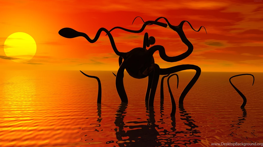 UHD 8K Water Monster Sunset