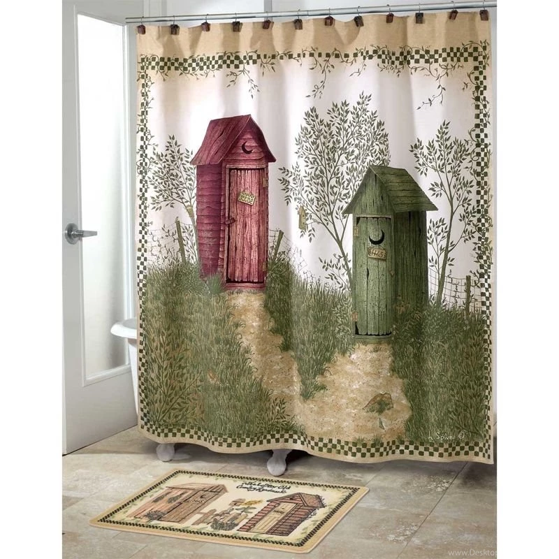 Outhouse Wallpapers Border BG1621BD, Primitive Country Bath Decor