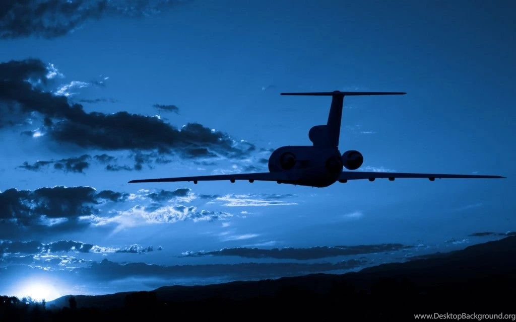 Night Airplane Wallpaper HD