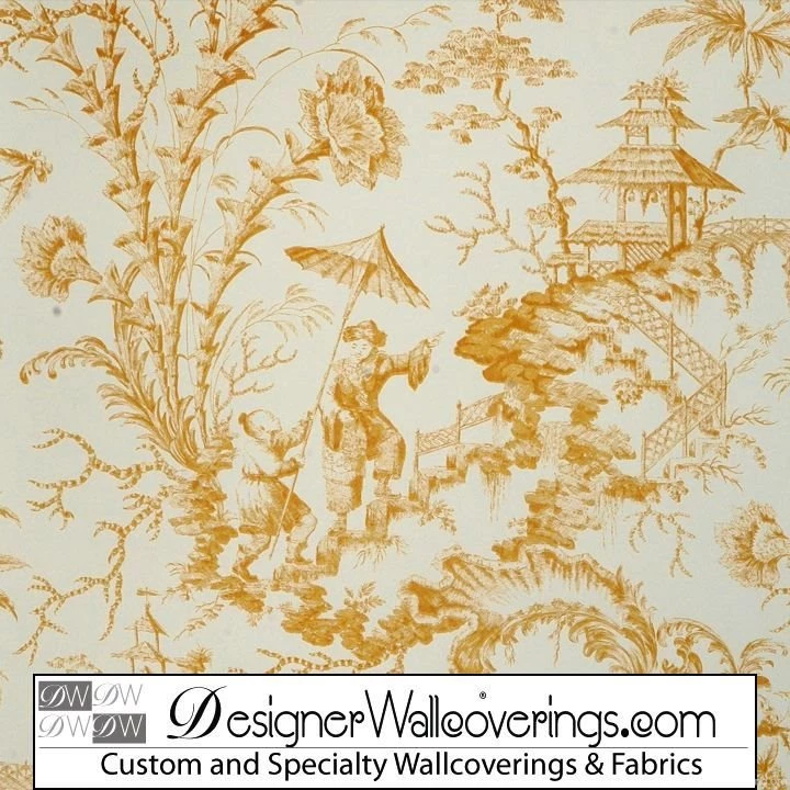Asian Pagoda Toile Wallpapers [PAL 42045] : Designer Wallcoverings™