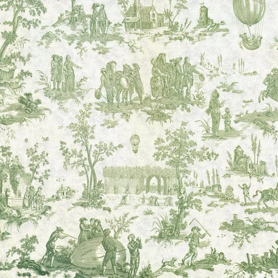 Green Toile Wallpapers Wallpapers HD Fine