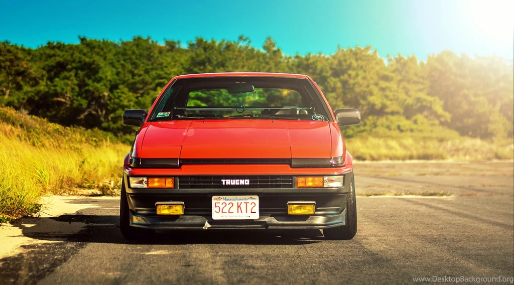 Download Wallpapers Toyota, Corolla, Ae86, Trueno, Red, Front ...