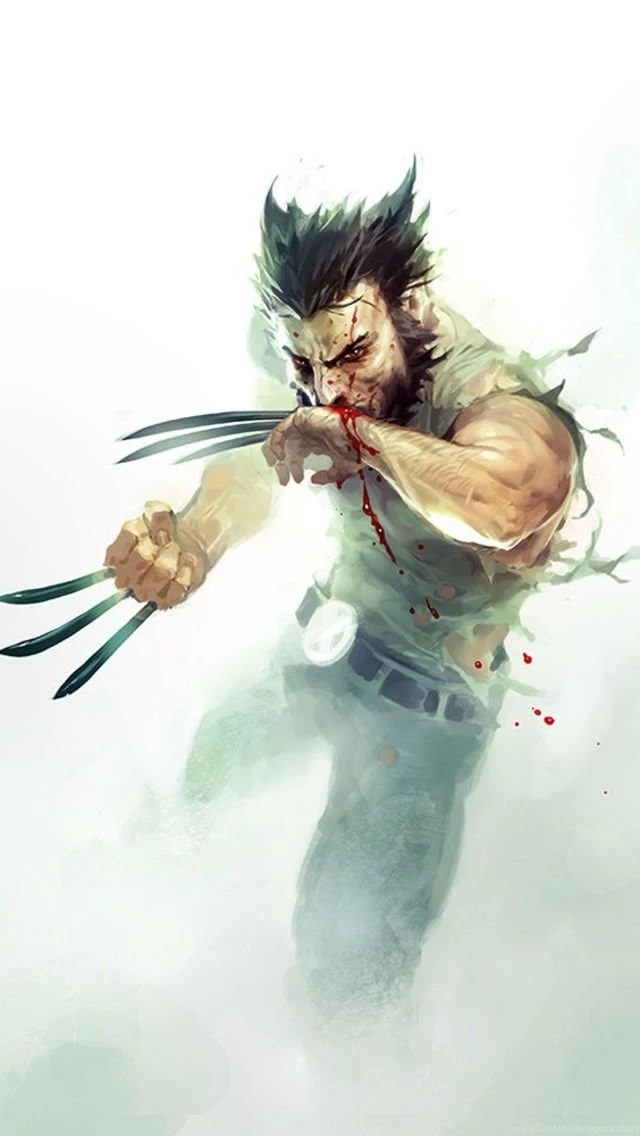 Wolverine Bloody iPhone 5 Wallpapers (640x1136)