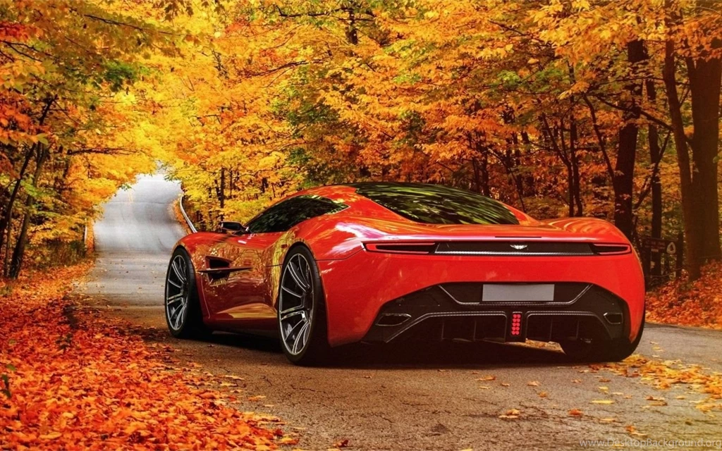 1280x800 Aston Martin In Autumn Scenery Desktop PC And Mac Wallpapers