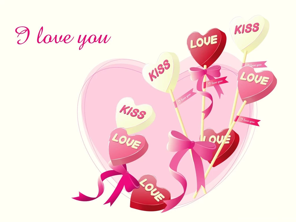 Pink Candy Hearts On Valentine's Day February 14 Wallpapers And ...