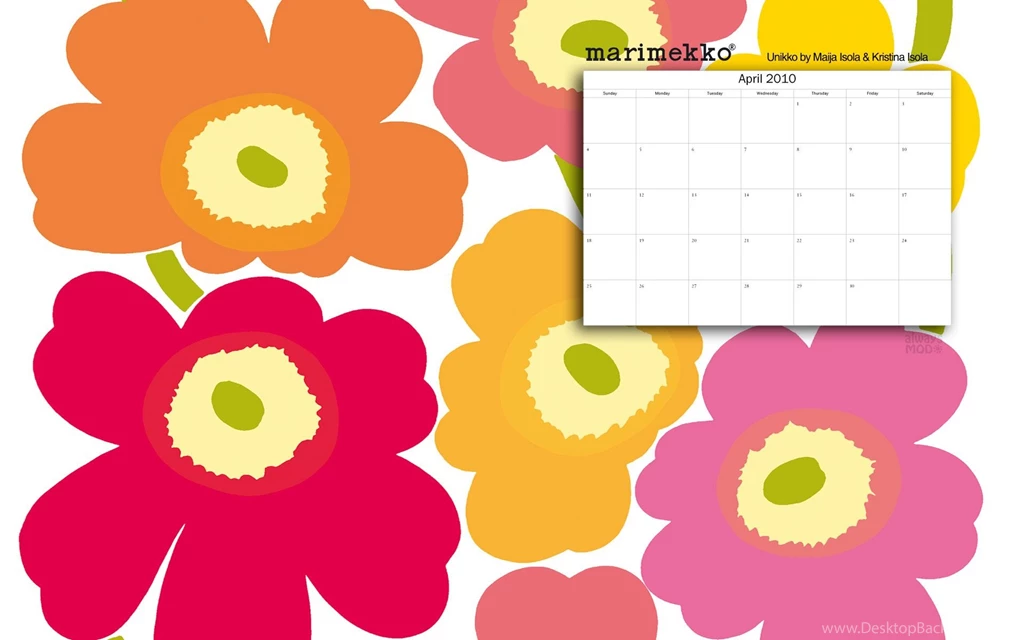 Marimekko Desktop Calendar – April 2010   AlwaysMod Blog