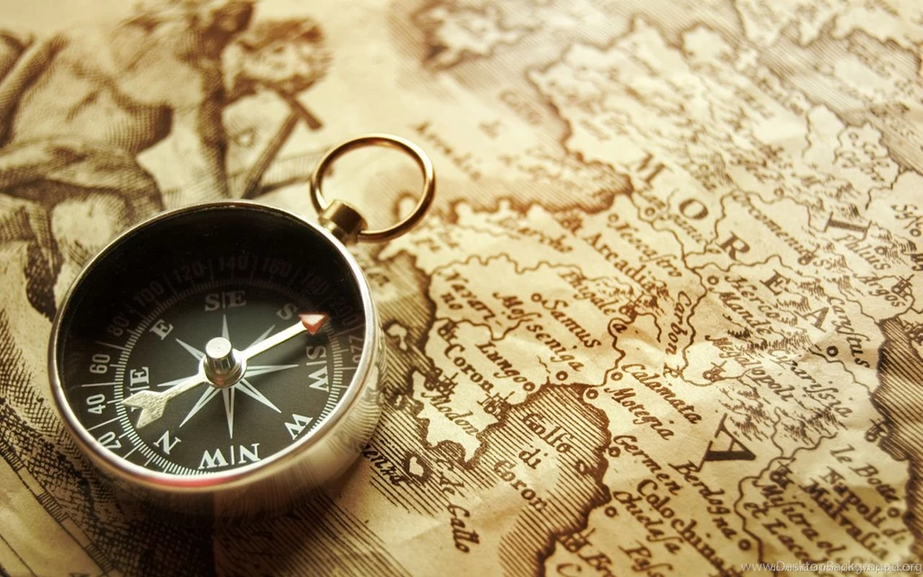 Download 1280x800 Compass And Map Wallpapers