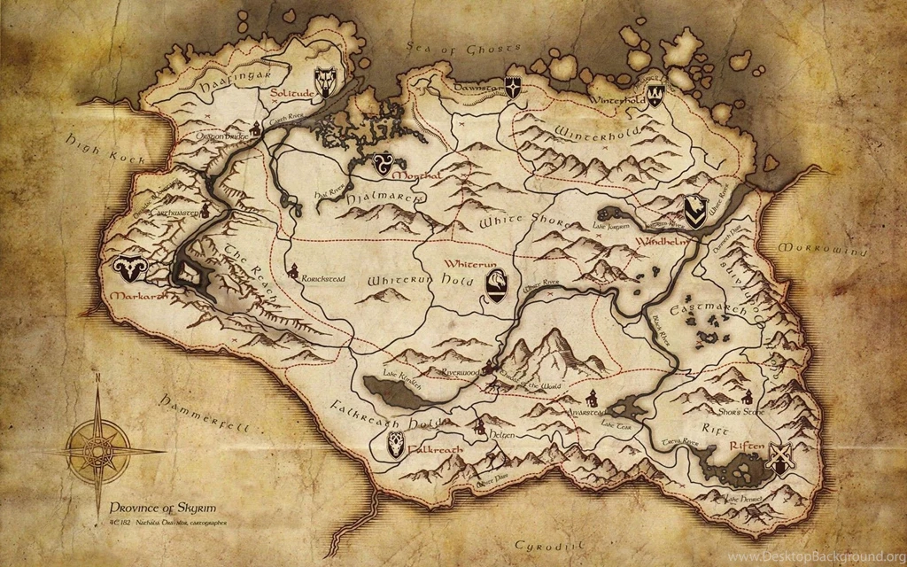 Maps The Elder Scrolls V Skyrim Skyrim Map Wallpapers