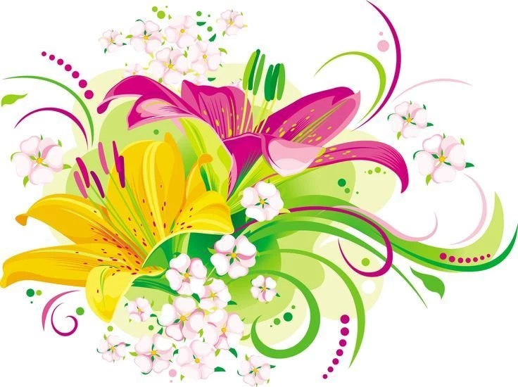 Vector Butterfly Lilies X And Little Flowers Wallpapers High Hight ...