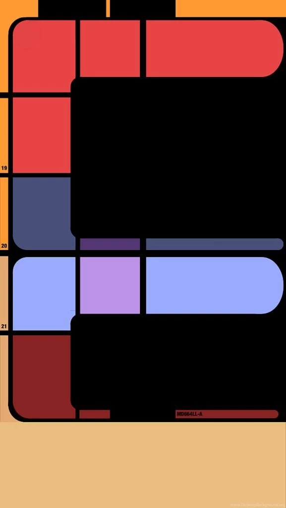 LCARS iPhone 5/5S/5C Home Screen Wallpaper.