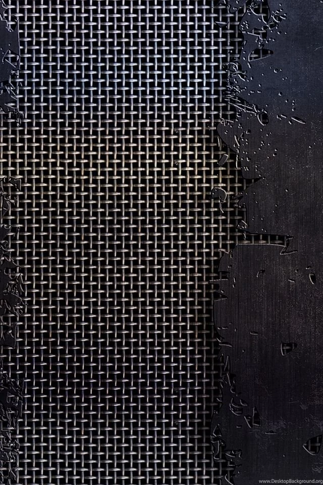 Download Wallpapers 640x960 Metal, Mesh, Cracks, Scratches, Black ...