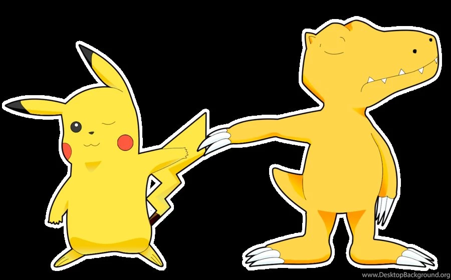 DeviantArt: More Like Pikachu E Agumon By Walanci