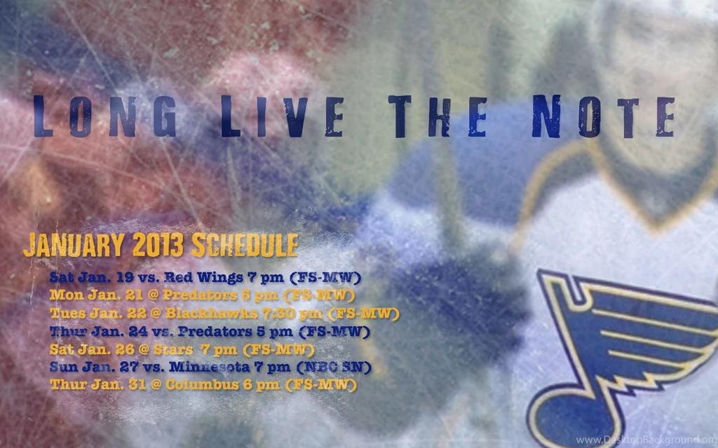 Jan. 2013 St. Louis Blues Schedule Wallpapers By RealBadRobot On ...