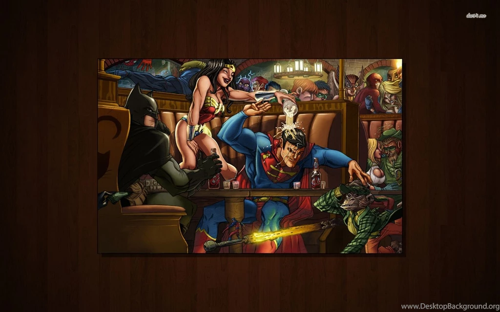 Superheroes In A Bar Wallpapers   Comic Wallpapers