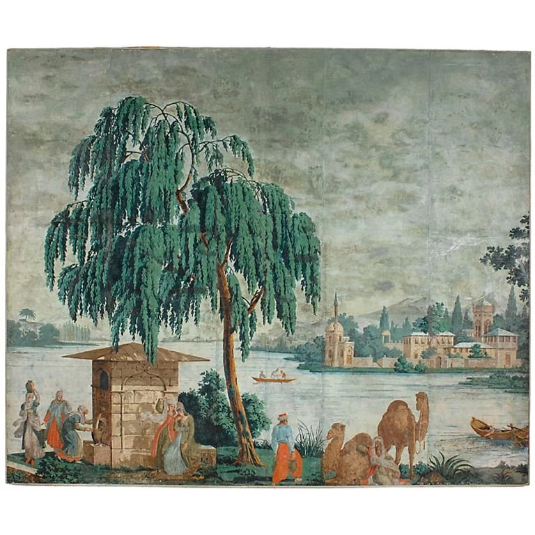 Monumental 18th C. Zuber Wallpapers Panel At 1stdibs