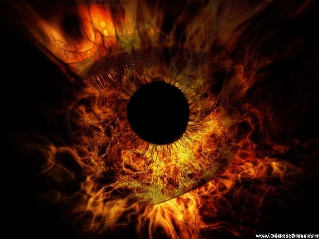 Desktop Wallpapers » 3D Backgrounds » Flaming Eye » Www ...