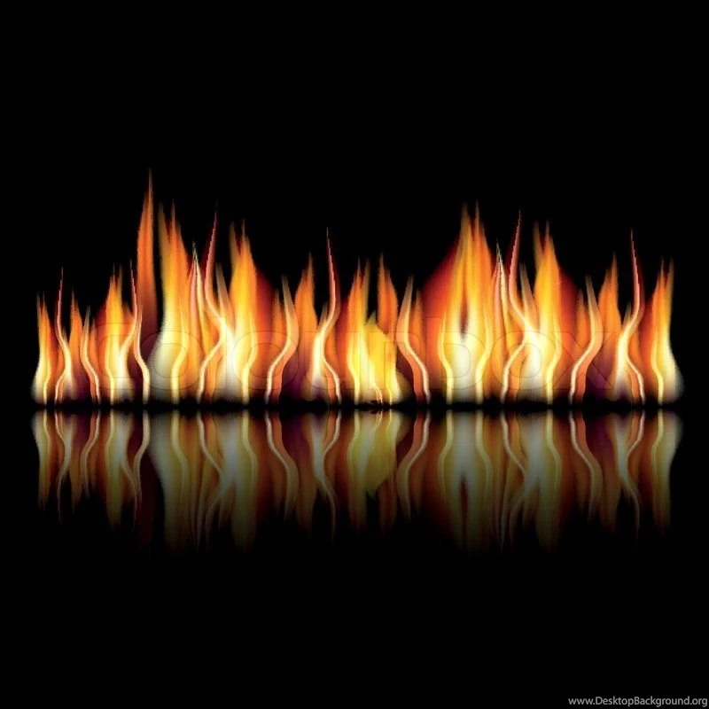 3d Flame With Chrome Border And Circle Banner