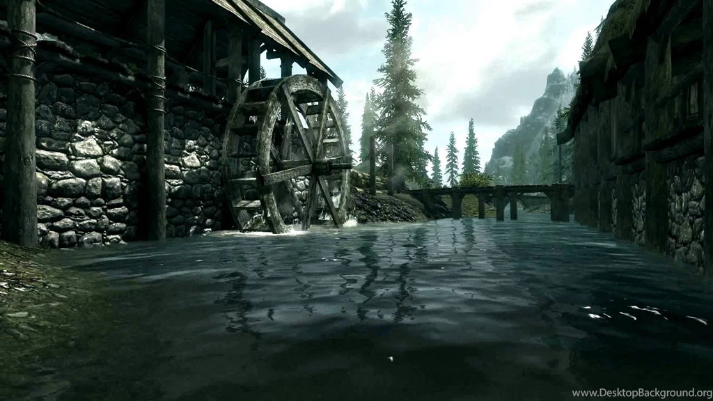 Live Wallpapers Skyrim River Scene (1080p) YouTube
