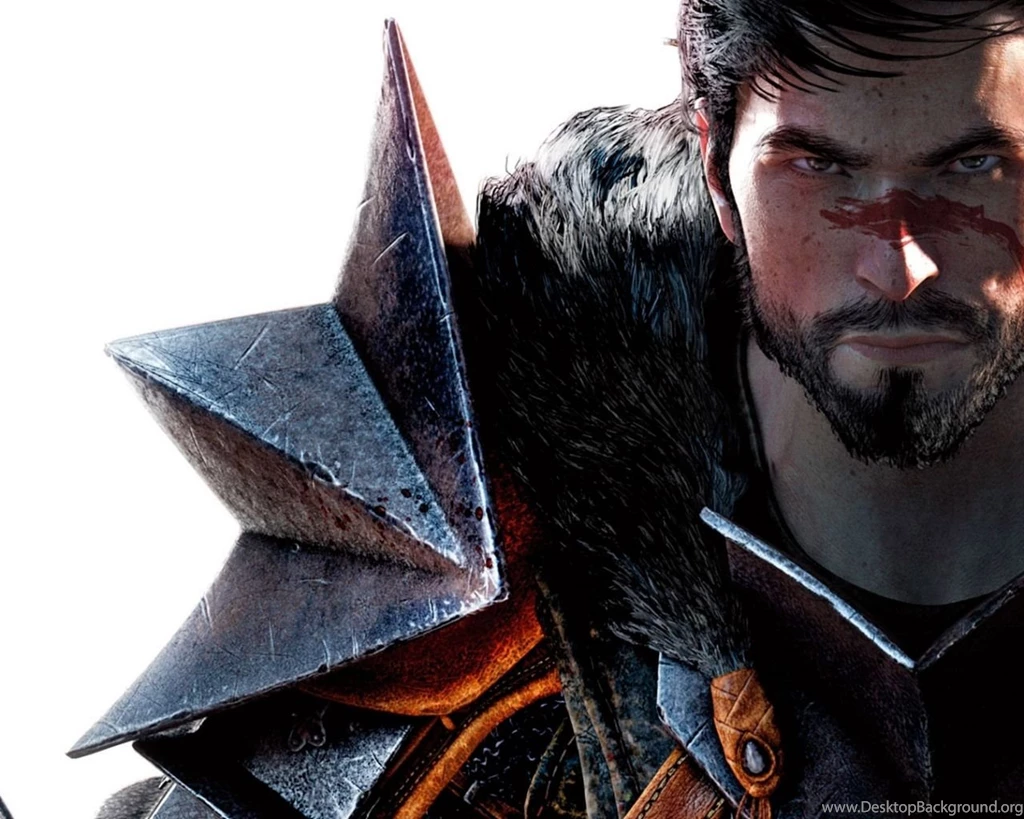 Download Wallpapers 1280x1024 Dragon Age, Hawke, Face, Blood, Fur ...