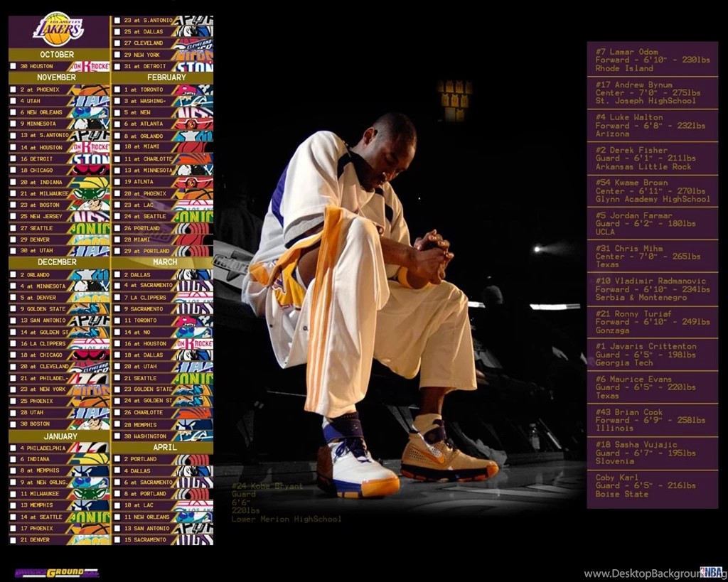 Lakers wallpaper schedule 07081280x1024 (7 Comments) Hi Res 1080p HD