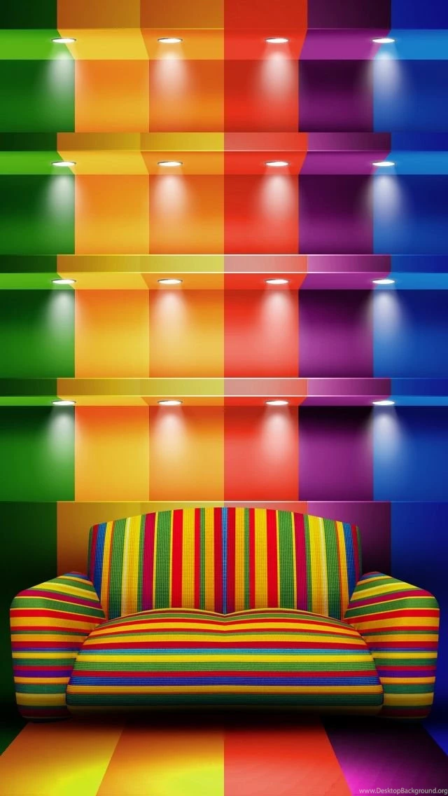 Colorful Shelves iPhone 5 Wallpapers (640x1136)