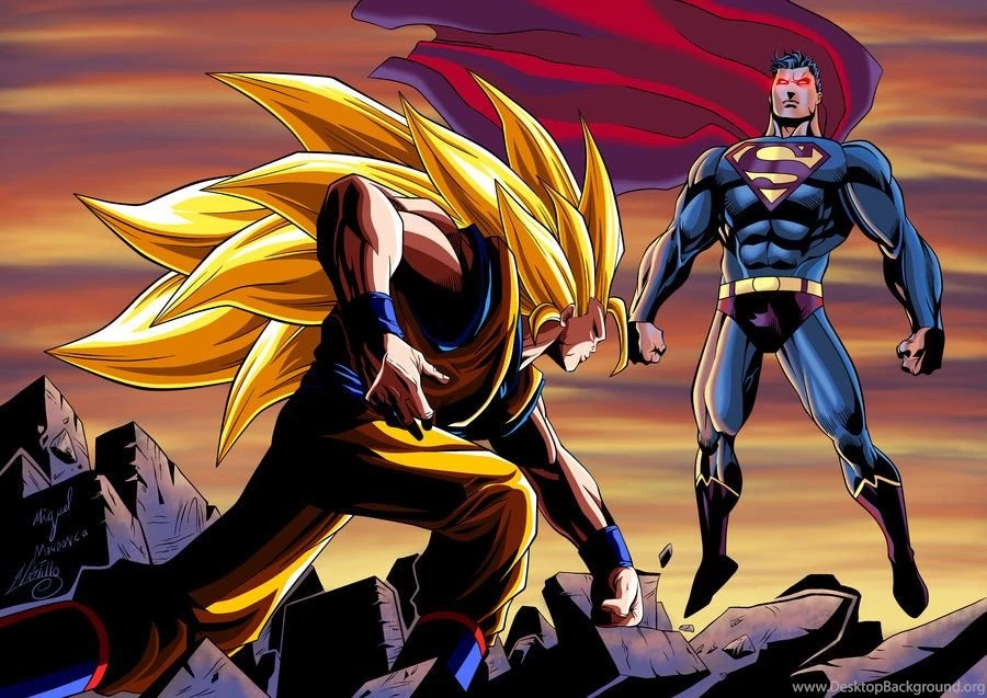 DeviantArt: More Like Goku Vs Superman Colored By SWAVE18