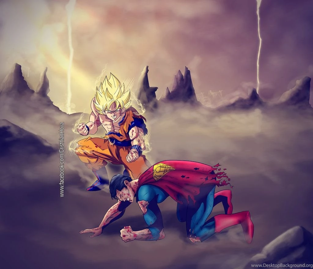 Goku Vs Superman Wallpaper.