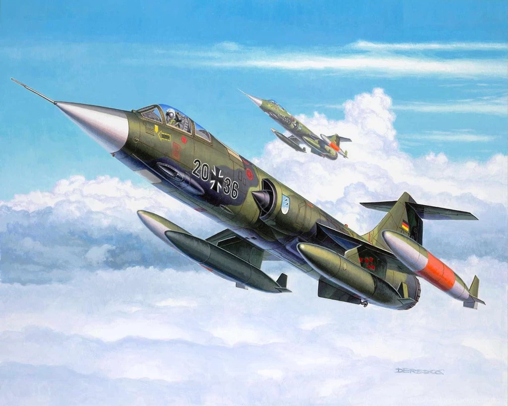 Wallpapers Airplane Painting Art F 104 G Starfighter Aviation ...