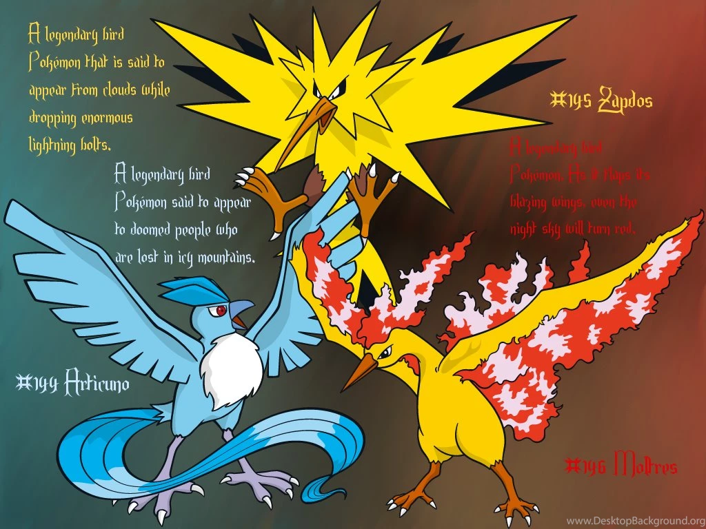 Kanto Legendary Birds Trio GIMP Wallpapers By Queen Articuno On ...