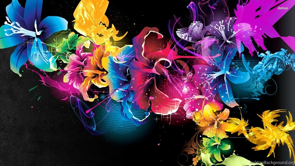 Multicolored Hibiscus Wallpapers Digital Art Wallpapers