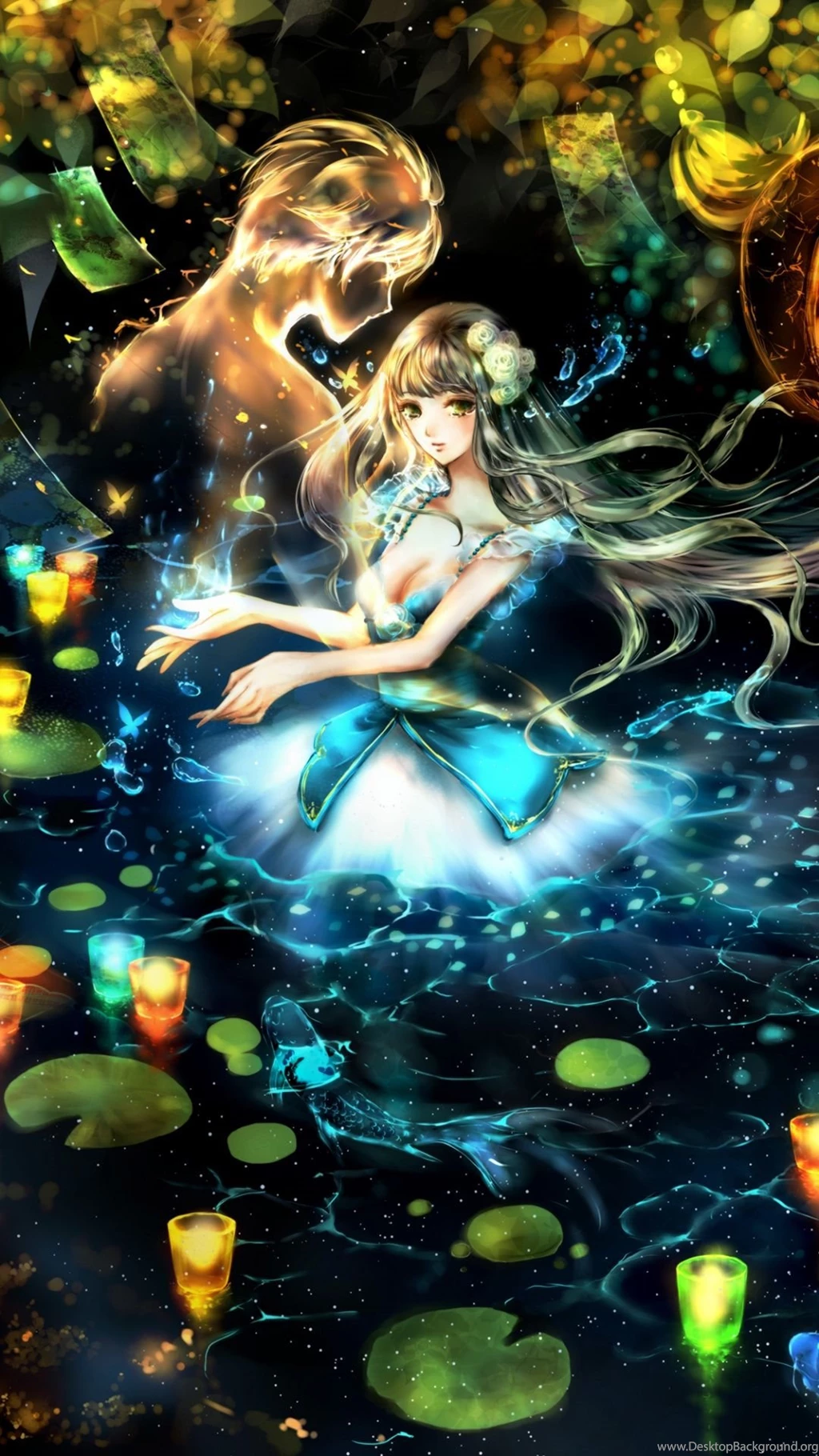 Download Wallpapers 1080x1920 Girl, Anime, Art, Boy, Dream, Glow ...