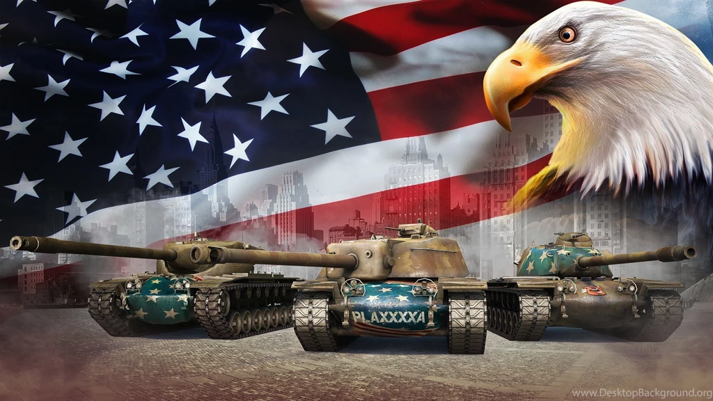 World Of Tanks Tank Eagles USA Flag Games Military Wallpapers ...