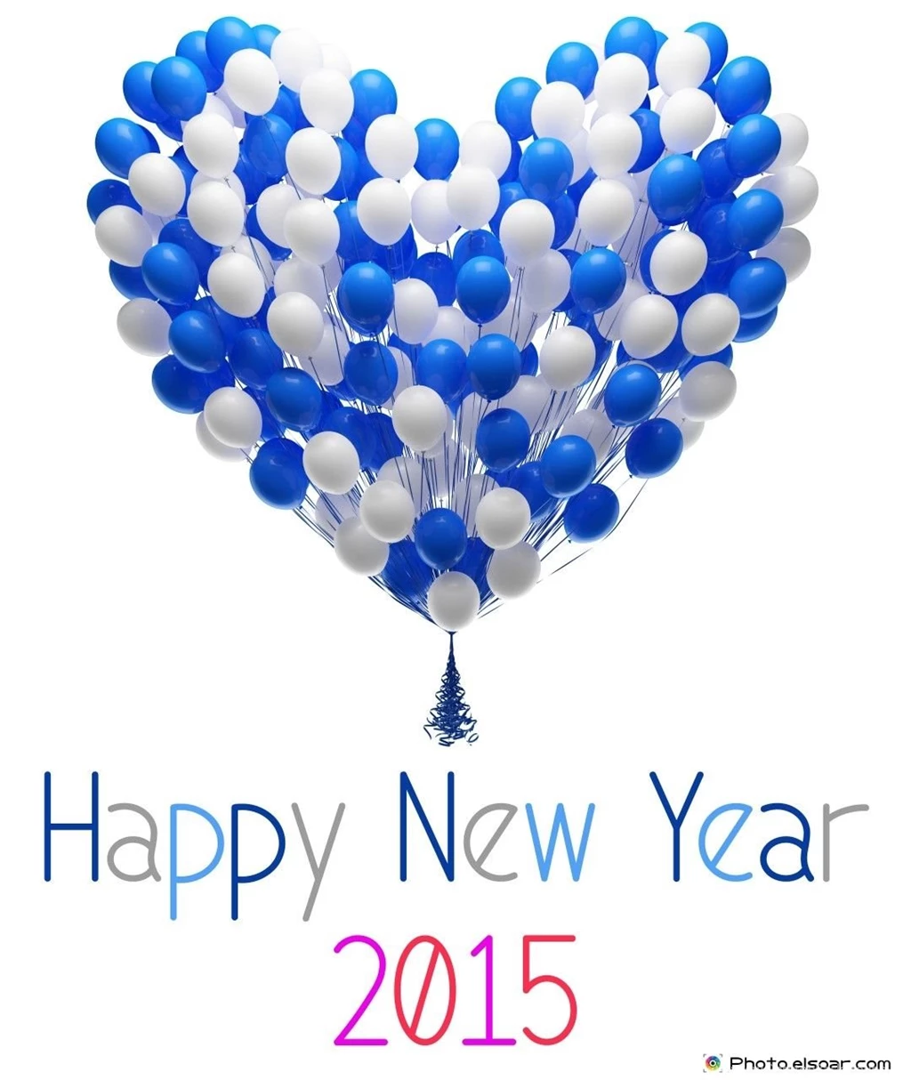 Happy New Year 2015 balloons Heart shape1.jpg