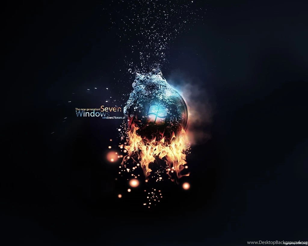 Windows7 Fire And Water By DrNKK On DeviantArt