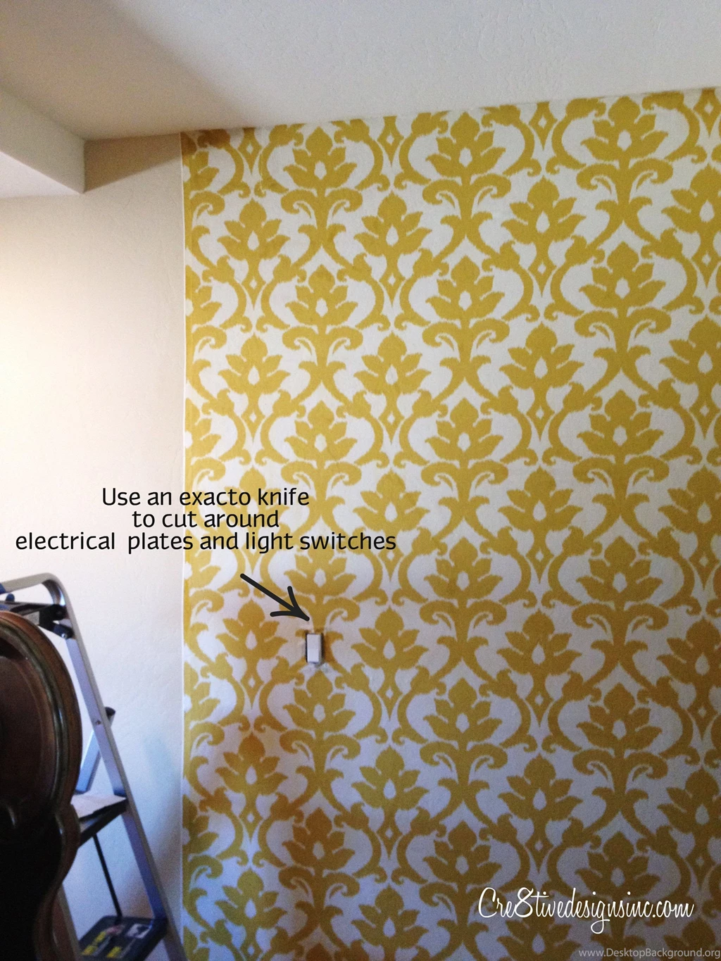 How To Wallpapers With Fabric Using Starch Cre8tive Designs Inc.