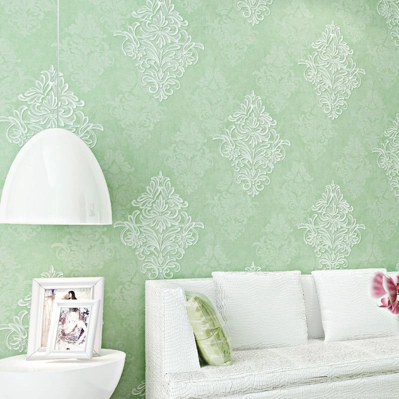 High Quality Luxury 3D Damask Wallpapers Fabric Embossed Wall Paper ...