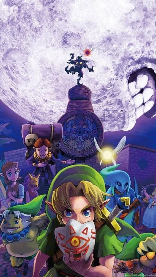 Download Wallpapers 540x960 Legend Of Zelda, Art, Moon Android HTC ...