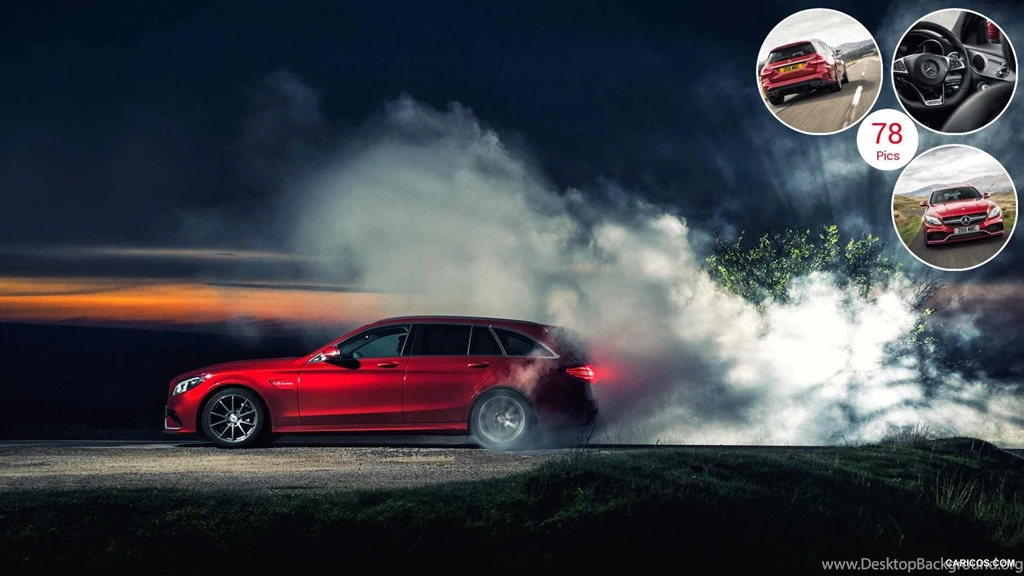 2016 Mercedes AMG C63 S Estate (UK Spec) Burnout Side