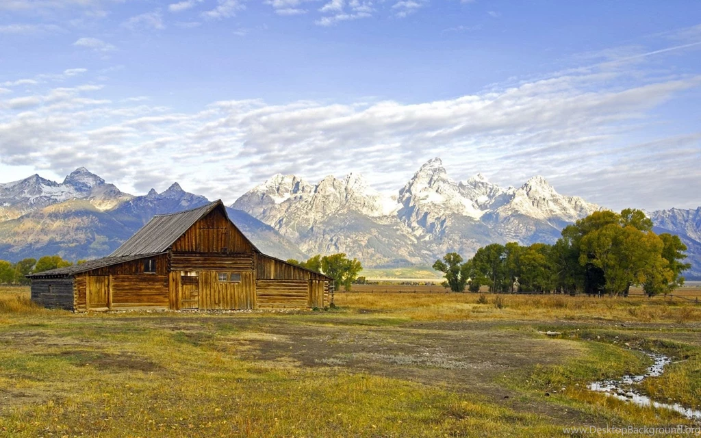 House Wooden Scenery Wyoming Wallpapers