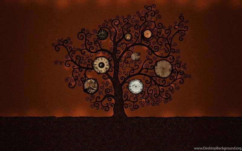 The Tree Of Books · Wallpapers Clocks · Vladstudio