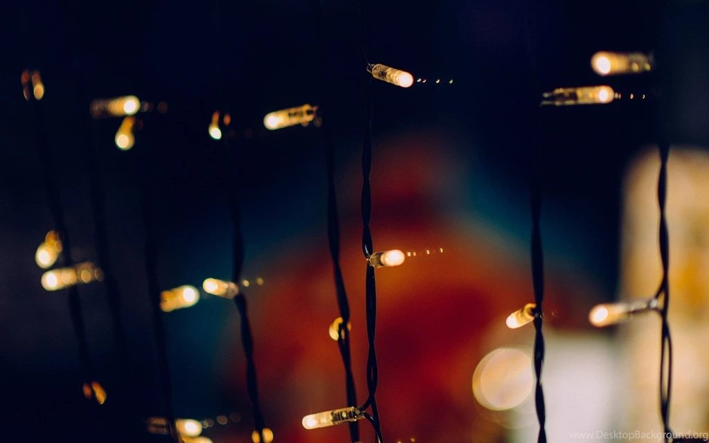 Holiday New Year Garland Decoration Light Bulbs Blur Backgrounds ...