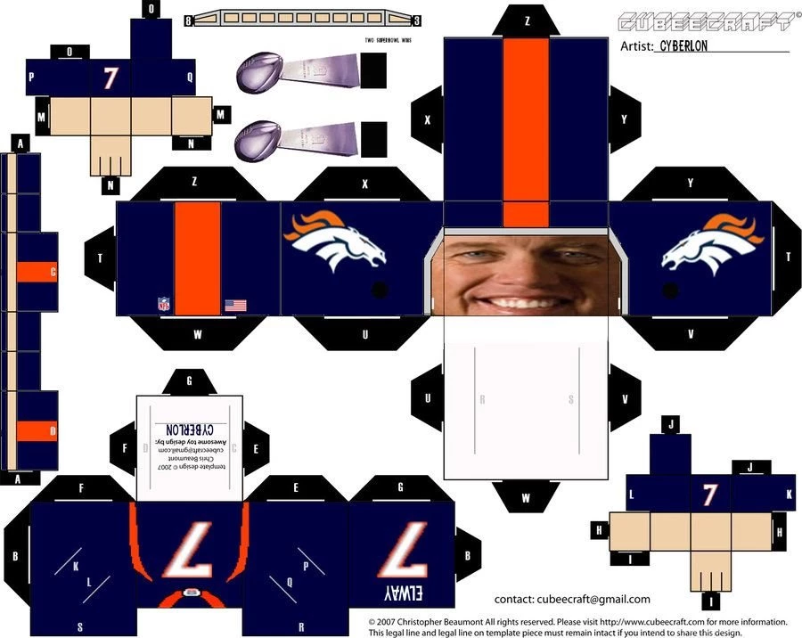 John Elway Cubee By Cyberlon On DeviantArt