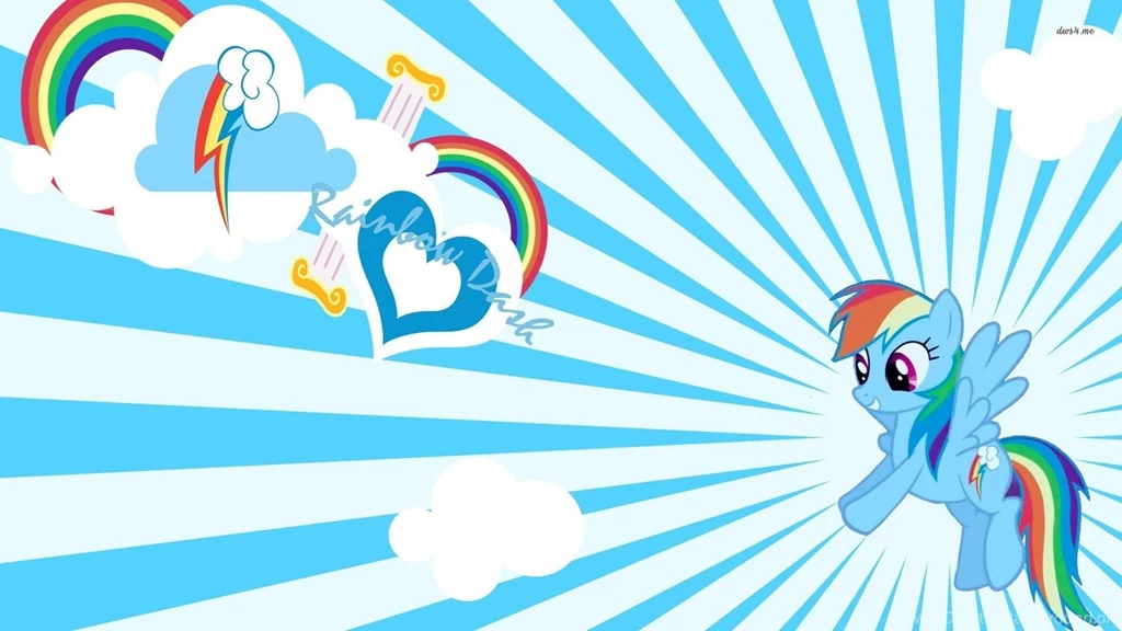 Rainbow Dash In The Sky My Little Pony Wallpapers Cartoon ...