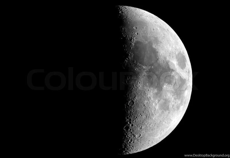 Detailed 2/3 Moon On Black Background, No Stars, Hi Resolution ...