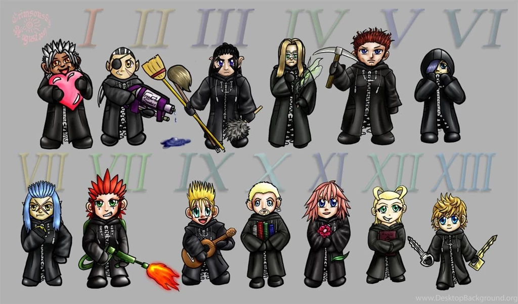 KH: Organization XIII Chibis By CrimsonskyR On DeviantArt