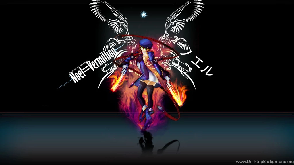 Blazblue Blonde Hair Green Eyes Gun Noel Vermillion Weapon ...