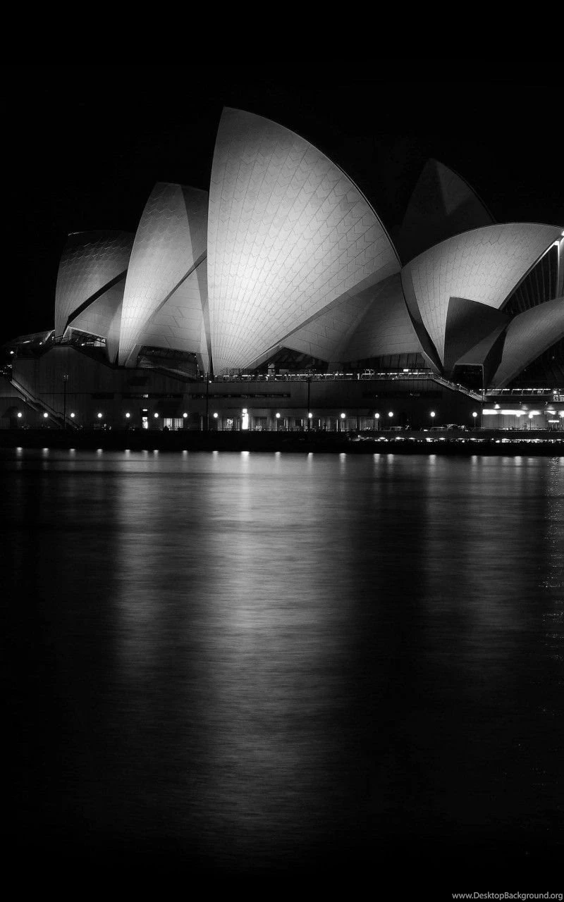 Download Sydney Opera House At Night In Black & White HD Wallpapers ...